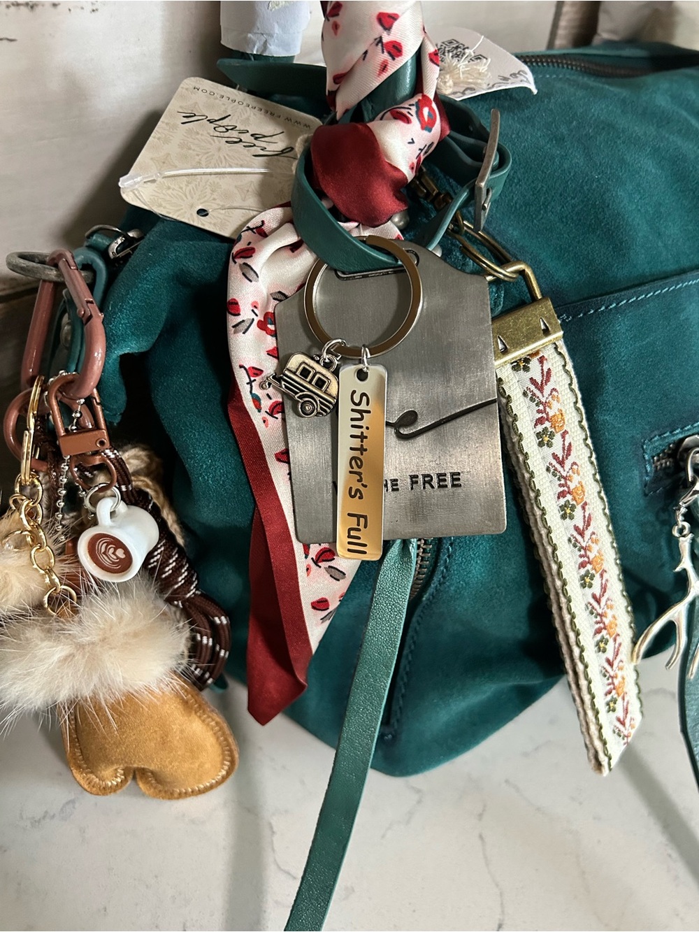 ❌SOLD❌We The Free Suede Baby Emerson in Forest Dew-Mountain Lodge Winter Holiday - Picture 4 of 16